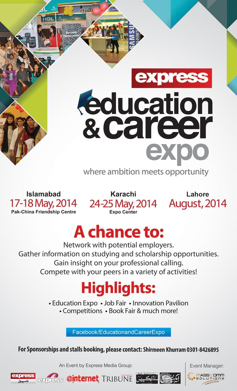 Express Education and Career Expo 2024 Islamabad Karachi Lahore