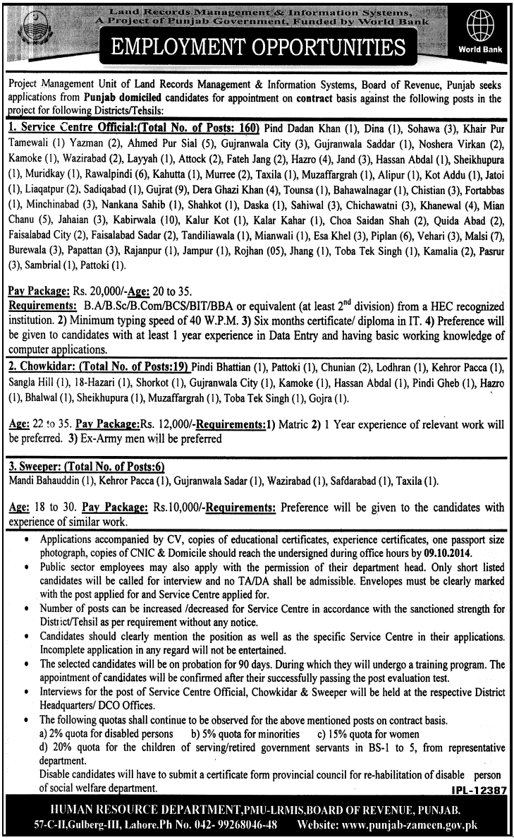 Land Records Management System Jobs 2024 Eligibility Criteria Registration Forms Online Service Center