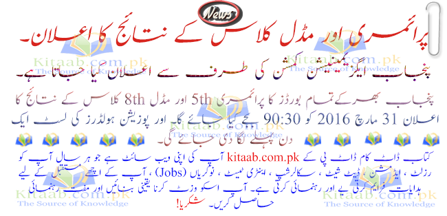 Punjab 8th Class Result 2024 Online PEC.EDU.PK