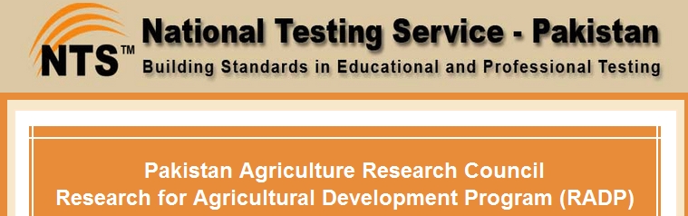 Pakistan Agriculture Research Council Research RADP NTS Test Result 2024 Answer Key Roll Number Slips