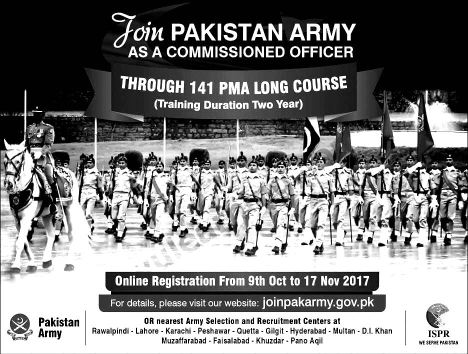 Join PAK Army As A Commissioned Officer 2024 Through 35th Graduate Course Online Registration