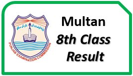 Multan Board PEC 8th Class Result 2024 Vehari Khanewal Lodhran 8th Result 2024