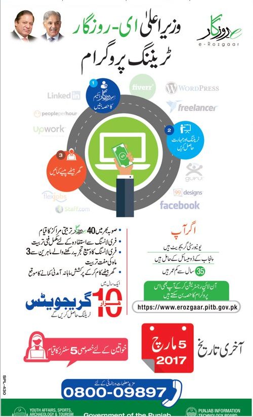 Chief Minister eRozgaar Training Program 2024 CM Punjab Online Jobs 2024 How to Apply Eligibility Critetia