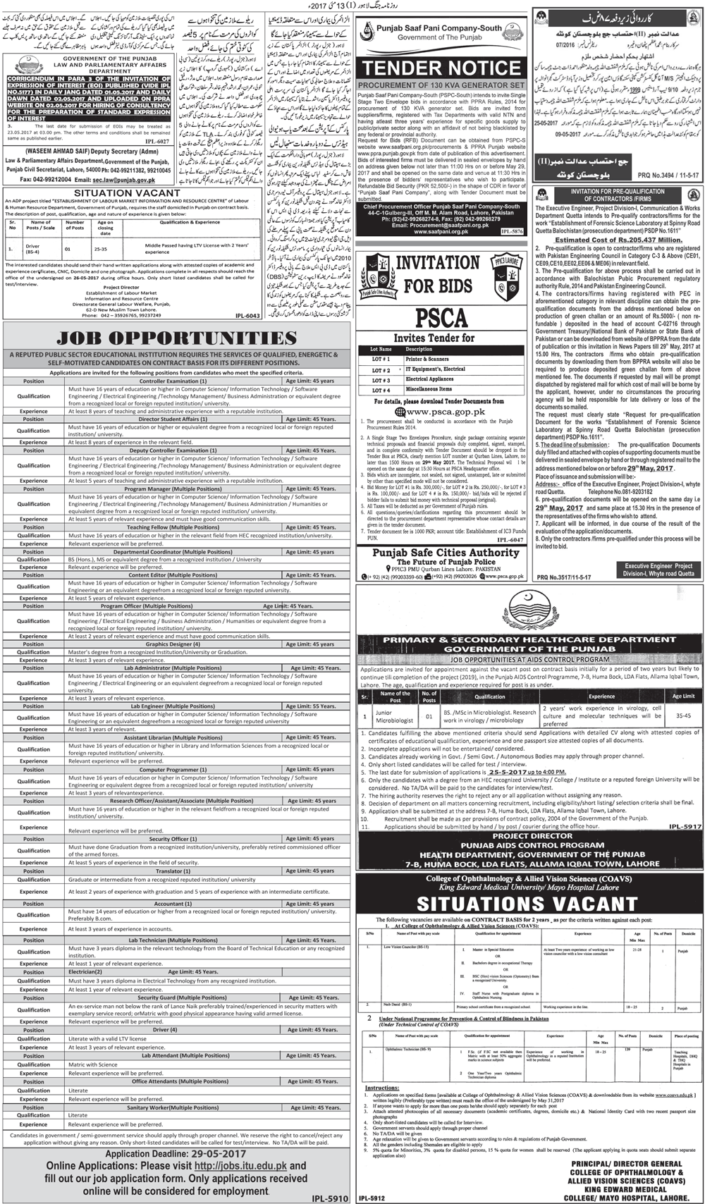 Kemu COAVS Ophthalmic Technician Jobs 2024 in College of Ophthalmology and Allied Vision Sciences Application Form Eligibility Criteria