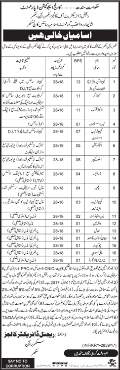 Sindh Govt Education Department Sukkur Jobs 2024 Test Date Application Form Deadlines Education & Literacy Department