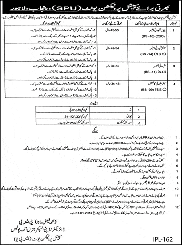 Special Branch Punjab Police Jobs 2024 Application Form Eligibility Criteria Procedure