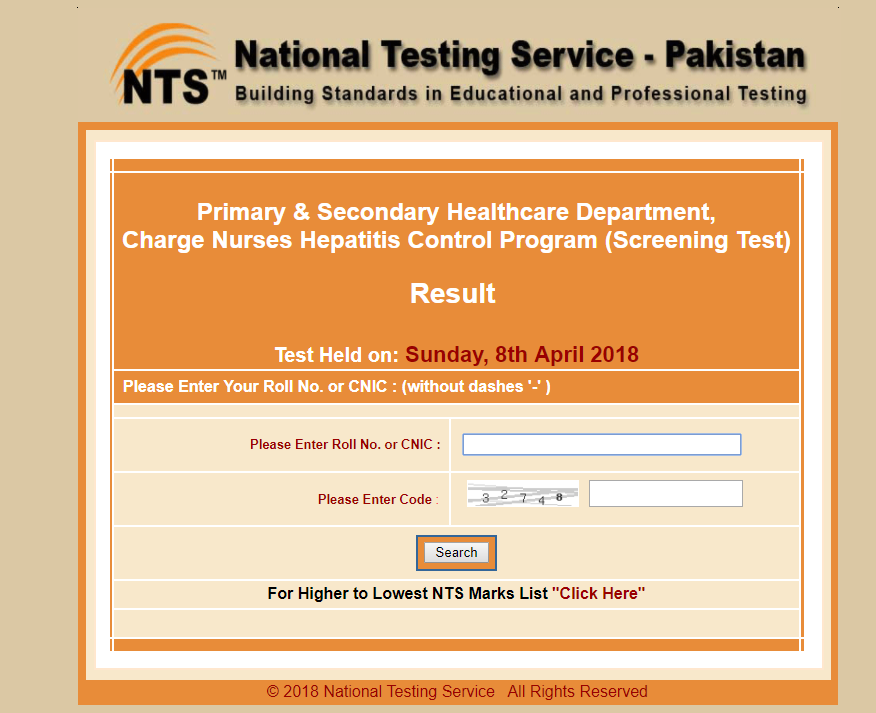 PSHD Charge Nurses Hepatitis Control Program NTS Result 2024 Interview Date