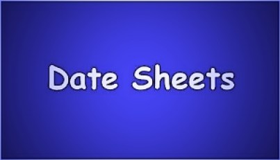 Date sheet 2024