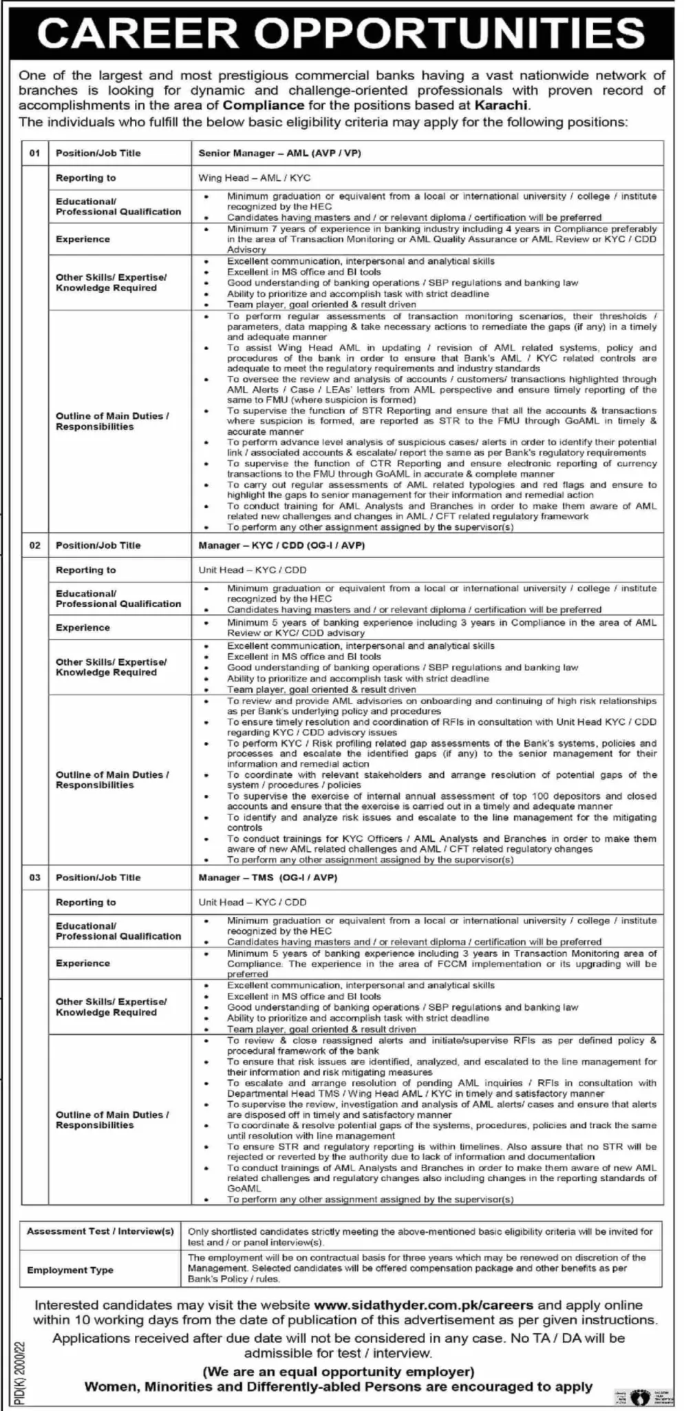 Commercial Bank Jobs Karachi 2024 Available Vacancies