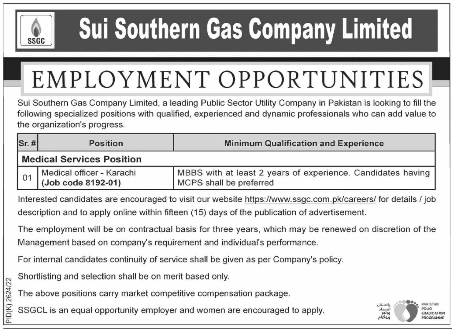 Sui Southern Gas Company SSGC Jobs 2024 Online Apply